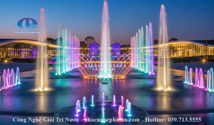 dai phun nuoc quang truong