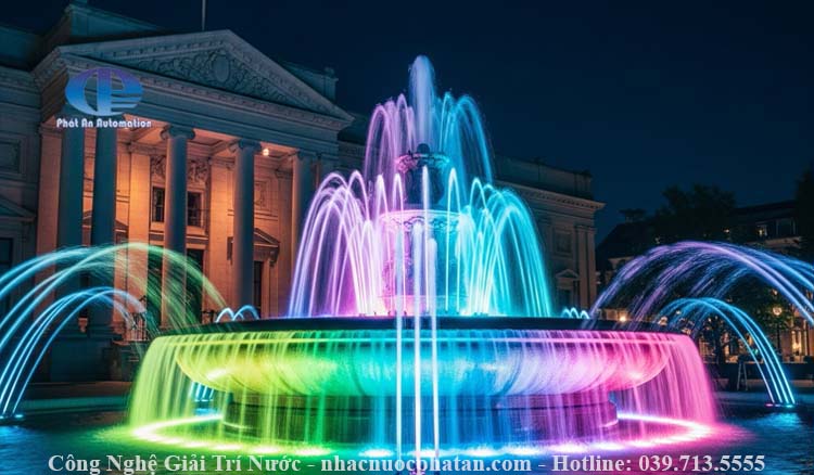 dai phun nuoc tang tran