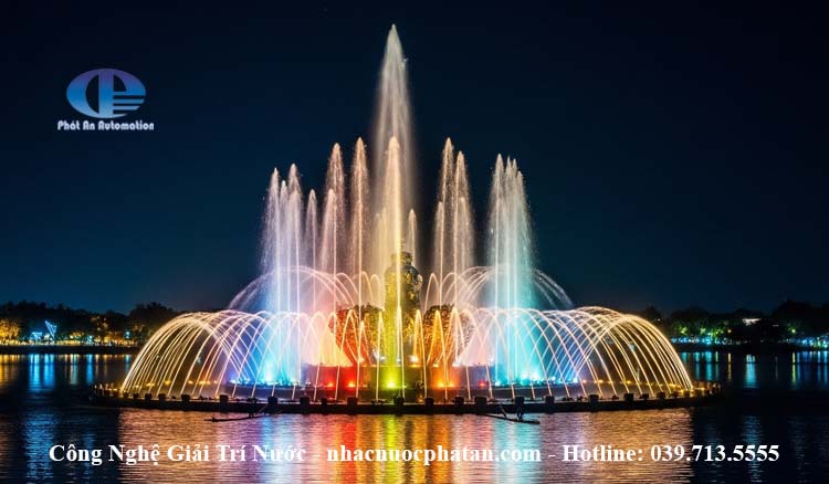 nhac nuoc tren ho dieu hoa